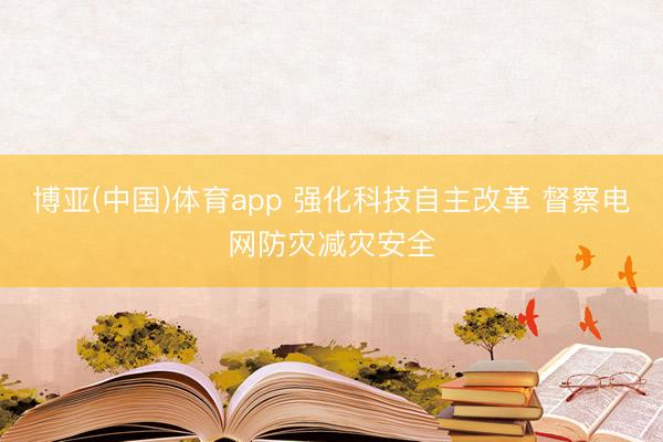 博亚(中国)体育app 强化科技自主改革 督察电网防灾减灾安全