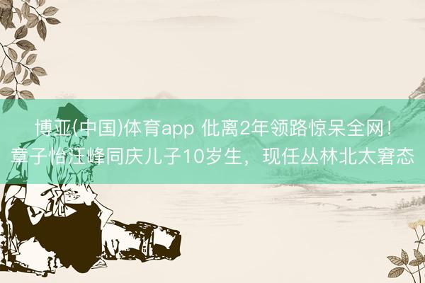 博亚(中国)体育app 仳离2年领路惊呆全网！章子怡汪峰同庆儿子10岁生，现任丛林北太窘态